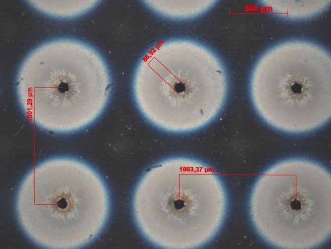Lichtmikroskopische Aufnahme Silizium-Filter Silizium Filter Mikroplastik