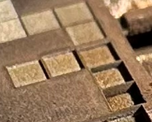 Selective laser ablation of a Bipolar Plate (BPP) with ultra-short fs pulses.