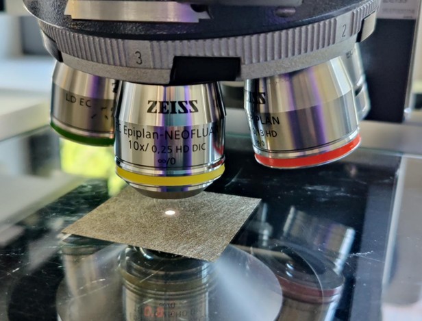 PTL of a PEM-Stack analyzed with an optical microscope. 