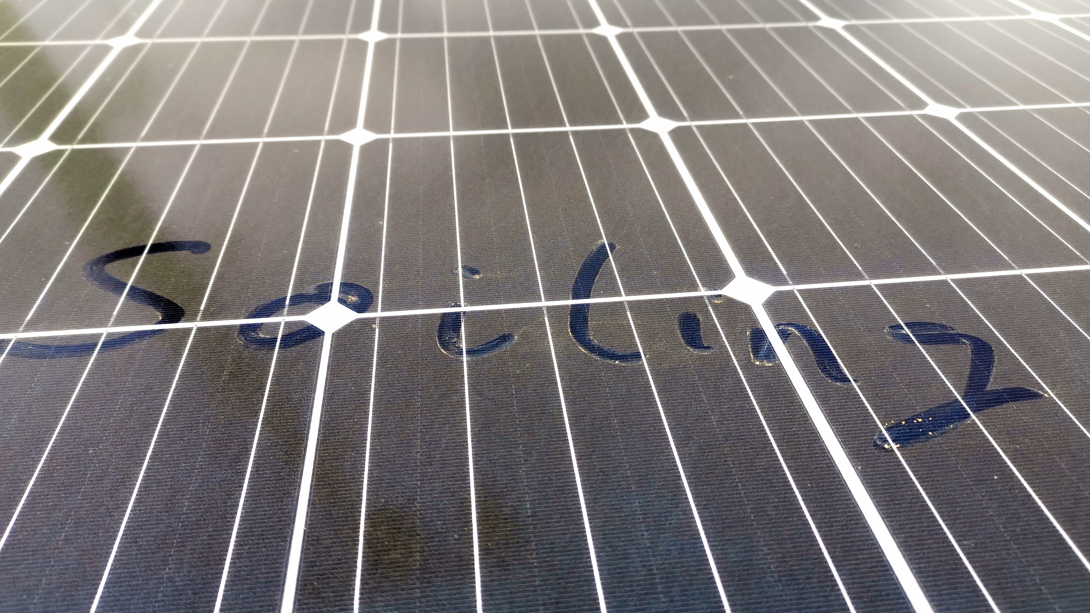 Dust-covered solar module